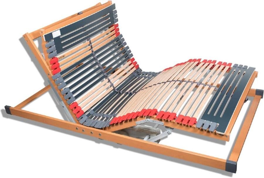 PEAM Rhodos EL – 23-0010 – 7-Zone Lattenbodem – Hoofd- En Voeteneinde Elektrisch Verstelbaar – 44 Latten Lattenbodem – Middenriem – 90 x 190 Cm