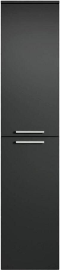 PEAM Saturnus Badkamerkast 130 cm Hoge Kast met Verstelbare Planken Zwart