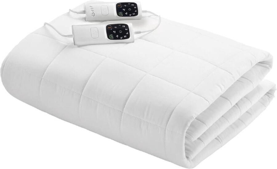 PEAM Scaldasonno Adapto Maxi – Span-Warmteonderbed Voor Tweepersoonsbed – Snelle Opwarming – Personaliseerbare Temperatuur – 100% Gewatteerd Percale Katoen – Dubbele Bediening – 6 Instellingen – 195 x 165 cm