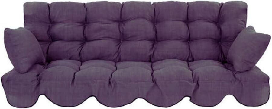 PEAM‎ Schommelbank Kussenset – Comfortabel Zitkussen Rugleuning & Zijkussens – 180 cm Grijs