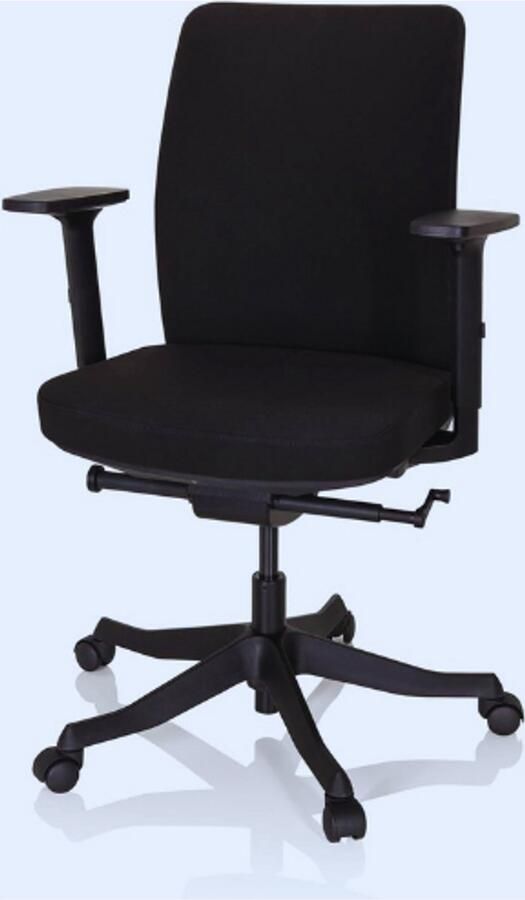 PEAM Senator Professionele Bureaustoel Stof Zwart Ergonomische Bureaustoel Met Lendensteun Gevoerde Zitting Voor Extra Comfort