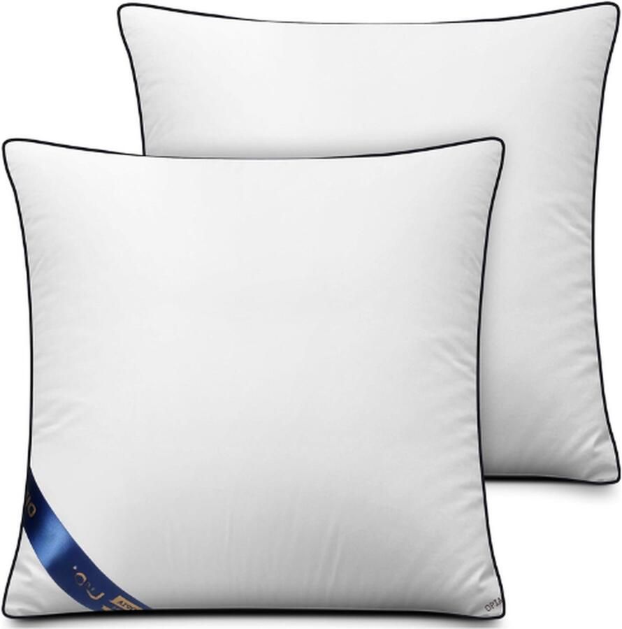 PEAM Set Van 2 Kussens 40 x 40 cm Kussenvulling Voor Bed En Sierkussen Voor Bank Wit Stijlvol En Comfortabel