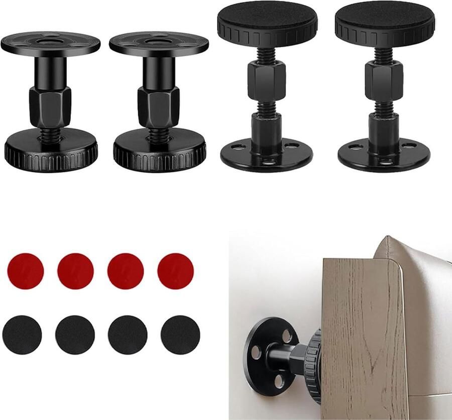 PEAM Set Van 4 Anti-Shake Gereedschap Hoofdeinde Stabilisatoren Voor Bedframes Nachttafels Kasten En Banken (47-67 Mm)