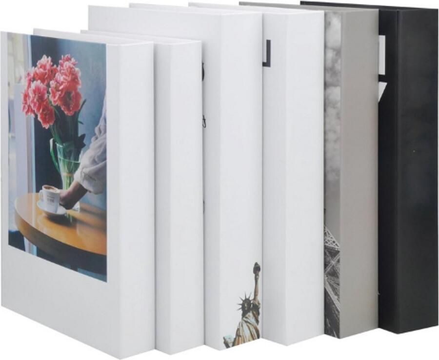 PEAM Set Van 6 Decoratieve Boeken Modieuze Engelse Letterprint Stijlvolle Sierboeken Voor Salontafel & Boekenplank