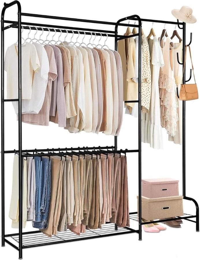 PEAM Stijlvol Kledingrek Ruimtebesparende Garderobestandaard Voor Organisatie En Design