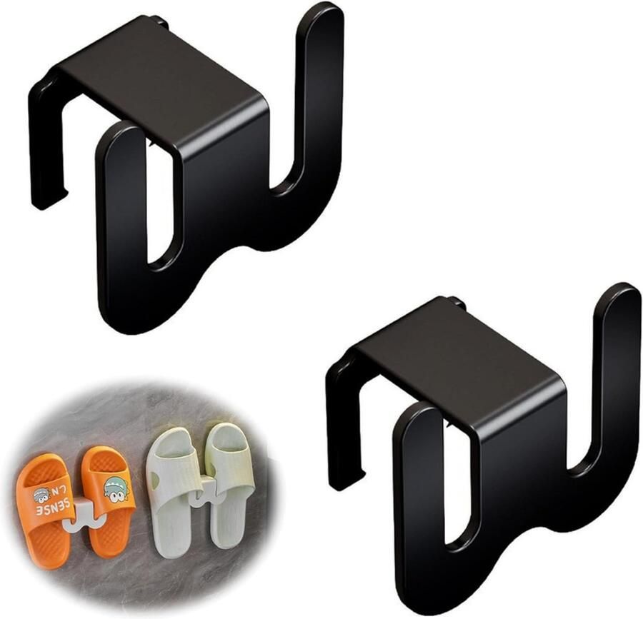 PEAM Stijlvolle Zelfklevende Wandschoenenrek Organizer 2 Stuks Met Hangende Houders Voor Slaapkamer Woonkamer En Badkamer