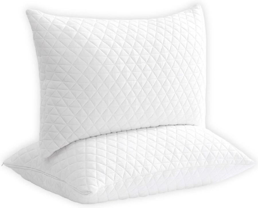 PEAM Traagkussen 40x60cm Set van 2 Stuks Memory Foam Kussens 15 cm Hoog Ergonomisch Cuscini Cervicale voor Slaap- en Zitcomfort Perfect voor Bed en Bank