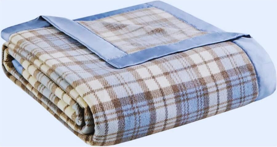 PEAM True North Micro Fleece Luxe Premium Zachte Gezellige Microfleece Deken voor Bed Bank of Slaapbank – King Blauw – Super Zacht en Warm