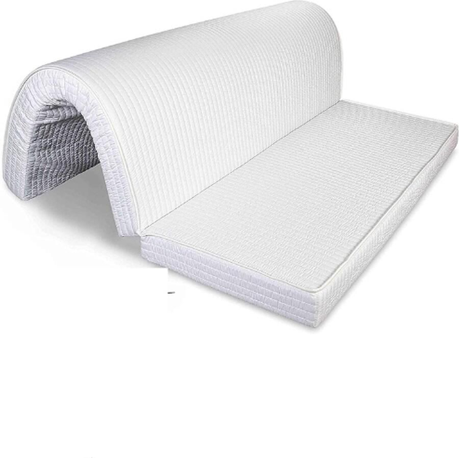 PEAM Tweepersoons Matras 160x190 10 CM Hoog Opvouwbare Zitting Voor Slaapbank ReadyBed Kern Van Orthopedisch Polyurethaan Bekleding Hypoallergeen Met Bevestigingsbandjes Bed SOFA