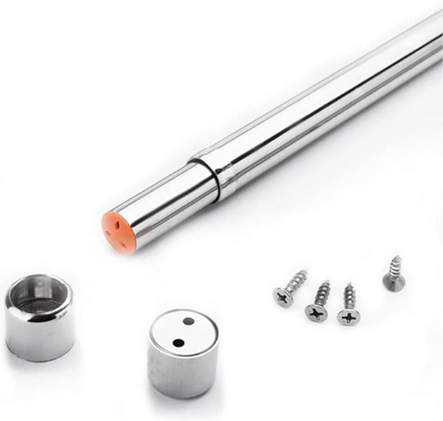 PEAM Uitschuifbare Kledingstang 12 6-20 7 Inch Roestvrijstalen Kledingkast Rail Buis Met Eindcontactdozen Inclusief Schroeven En Flensbasis Voor Stabiele Installatie