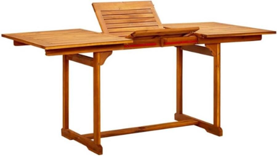 PEAM Verstelbare Massief Acaciahouten Tuintafel 120-170 × 80 × 75 Cm – Houten Tafel – Buitentafel – Tuintafel – Houten Buitentafel
