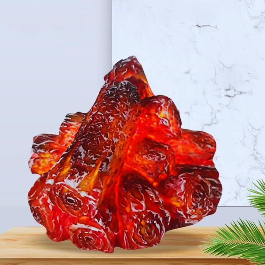 PEAM Vlam Lamp Houtskool Simulatie – Batterij Aangedreven Open Haard Tafelblad Decoratie Voor Kerst