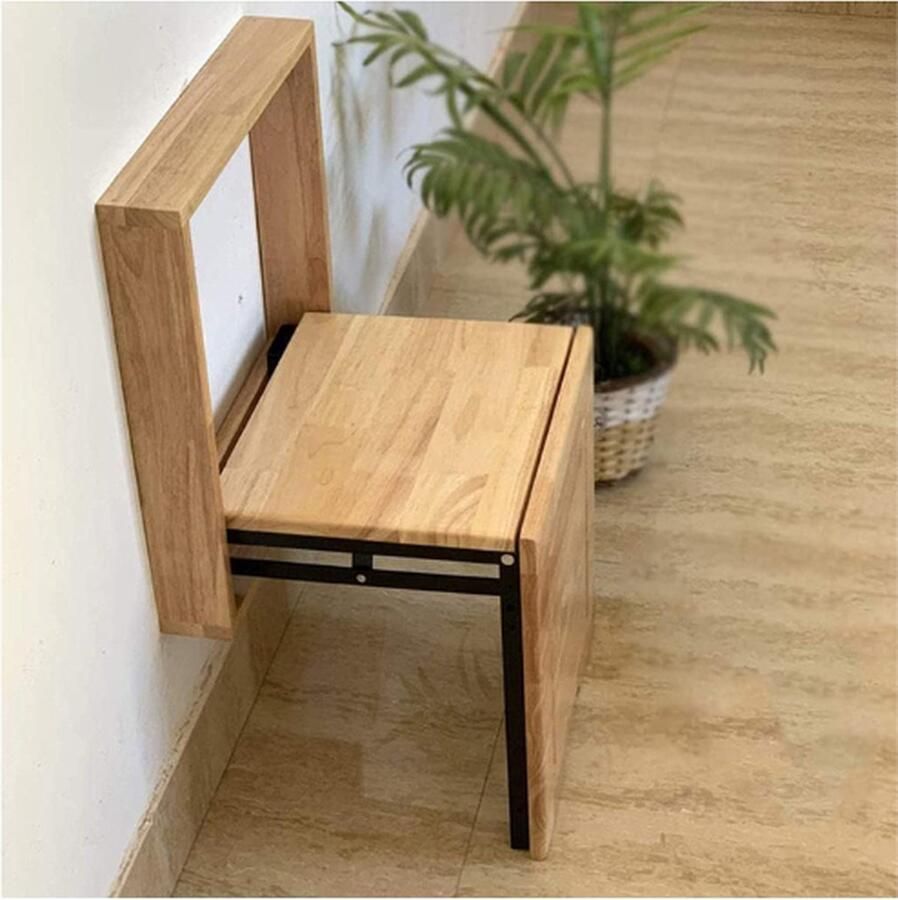 PEAM Wandgemonteerde Klapstoelen Voor Woonkamer Slaapkamer Gangpad En Badkamer Winkel Zonder Ruimte In Te Nemen (Geel)