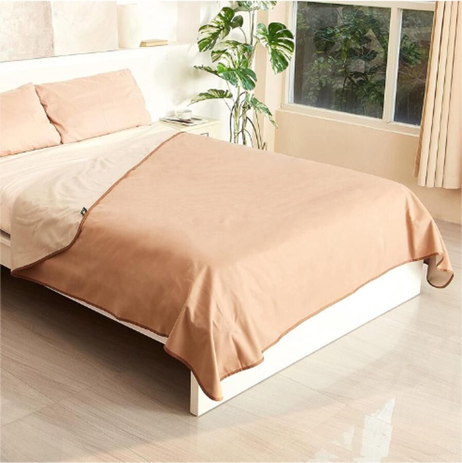 PEAM Waterdichte Deken voor Bed Intimiteit en Liefdesdecken Waterdichte Aangroeiwerende Incontinentiedeken voor Volwassenen (Queen XXL 229 x 203 cm Taupe)