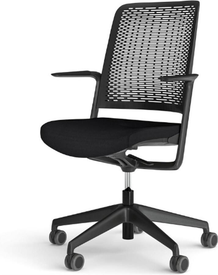 PEAM WithME Bureaustoel Kunststof Zwart Zwart Eén Maat