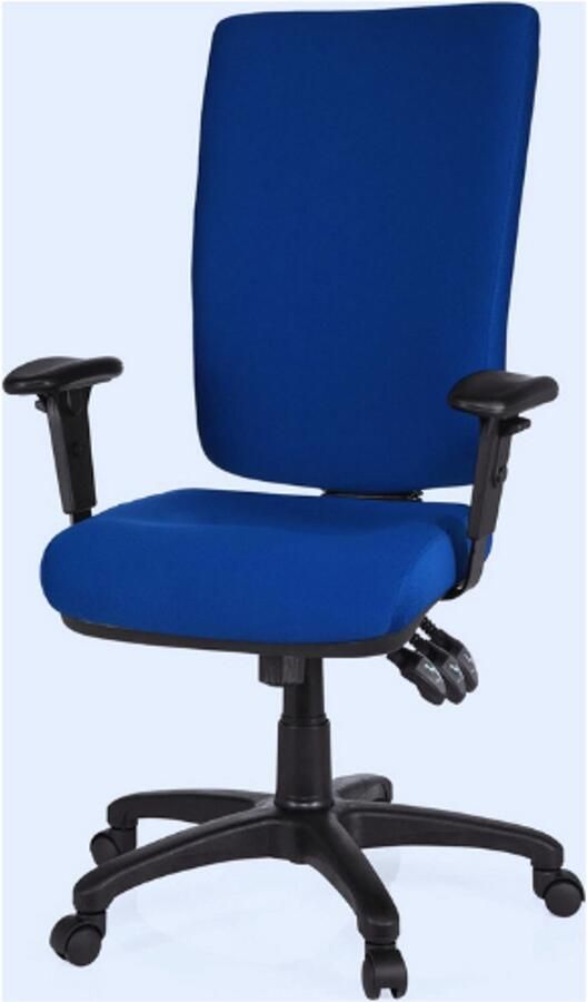 PEAM Zenit High Draaistoel Ergonomische Bureaustoel Stof Rood Verstelbare Armleuningen Extreem Dikke Bekleding Ideaal voor Lange Zittijden Professionele Kwaliteit