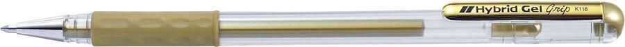 Pentel Gelschrijver K118 Grip medium goud 12 stuks