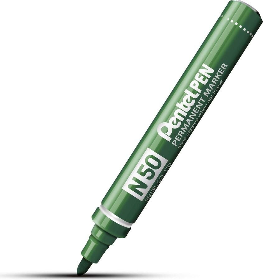 Pentel N 50 permanente marker Kogelpunt Groen 12 stuk(s)