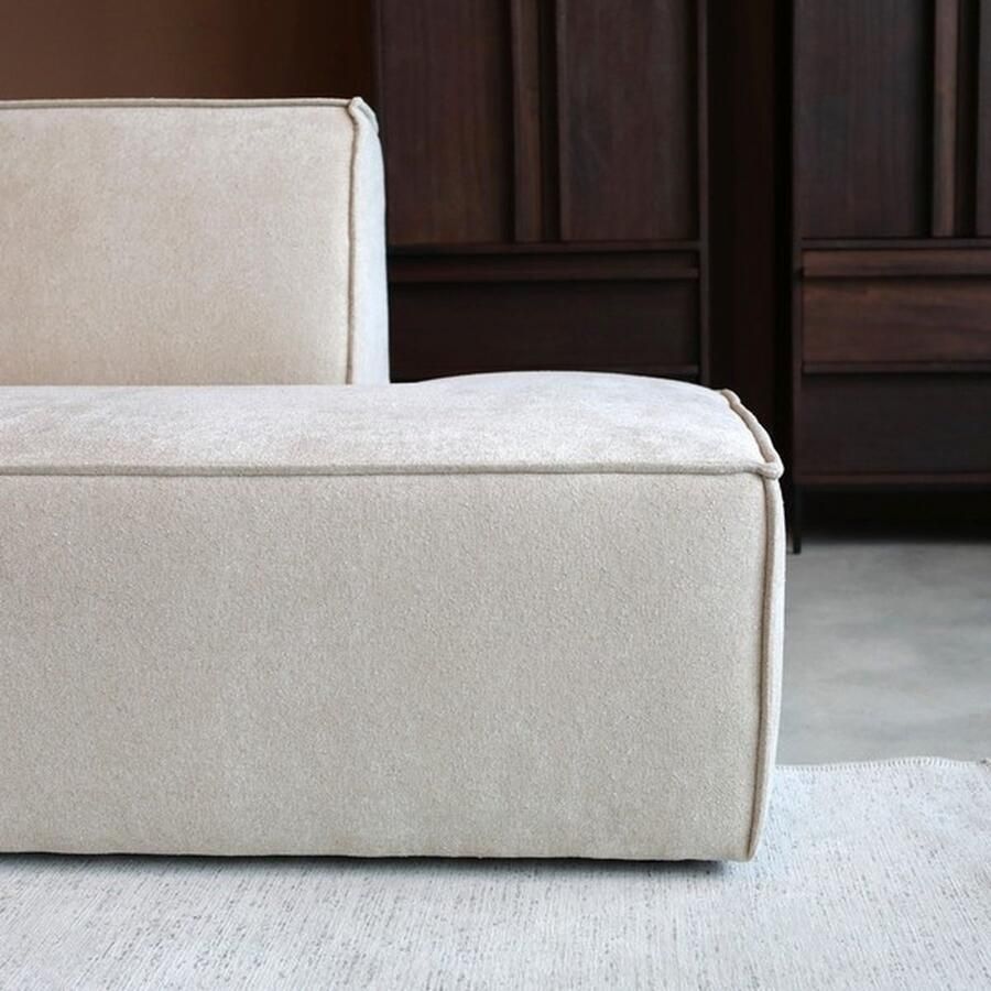 Lizzely Garden & Living Hoekbank Enzo beige loungebank 280cm polyester bankstel links - Foto 2