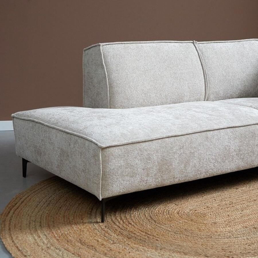 Lizzely Garden & Living Hoekbank River beige loungebank 289cm polyester bankstel links - Foto 2