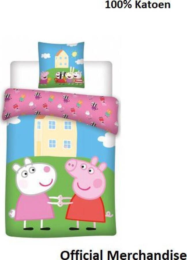 Peppa Pig Dekbedovertrek Bed Bedovertrek 140 x 200 100% Katoen