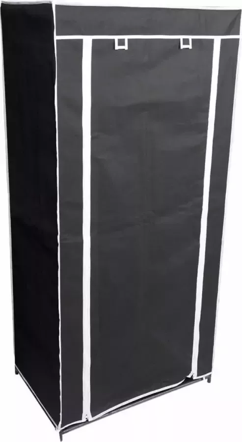 Perel Kledingkast inklapbaar 70x46x148 cm zwart MP66