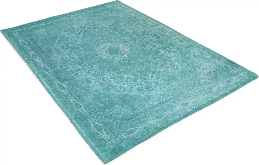 Perezvloerkleden.nl Vintage vloerkleed Tatum aqua katoen 290x200cm
