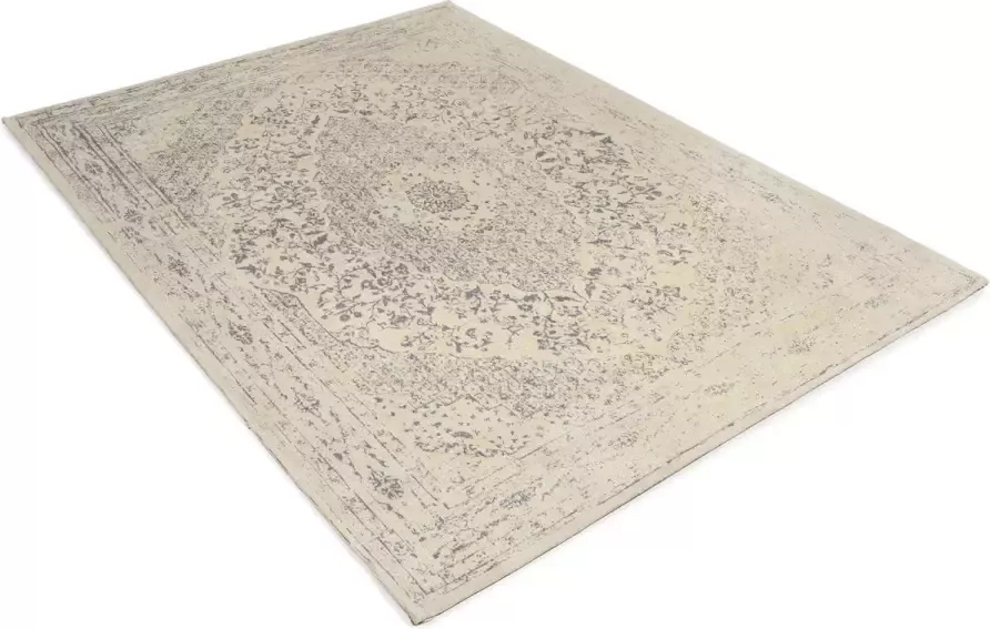 Perezvloerkleden.nl Vintage vloerkleed Tatum grijs geel katoen 250x200cm