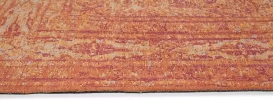 Perezvloerkleden.nl Vintage vloerkleed Tatum oranje katoen 180x120cm