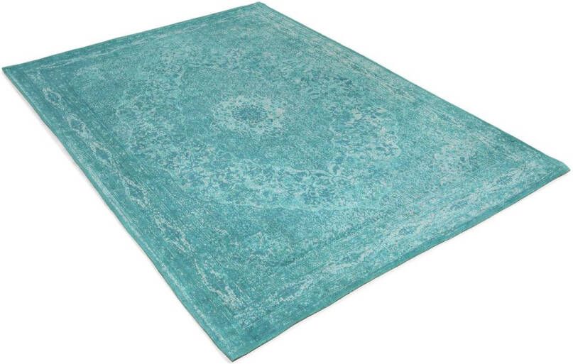 Perezvloerkleden.nl Vintage vloerkleed Tatum aqua katoen 250x200cm