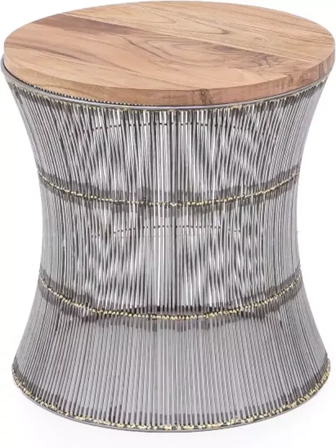 Perfecthomeshop Bijzettafel metaal 36 cm – Vintage Design Tafeltje – Duurzaam Geproduceerde Salon Tafel