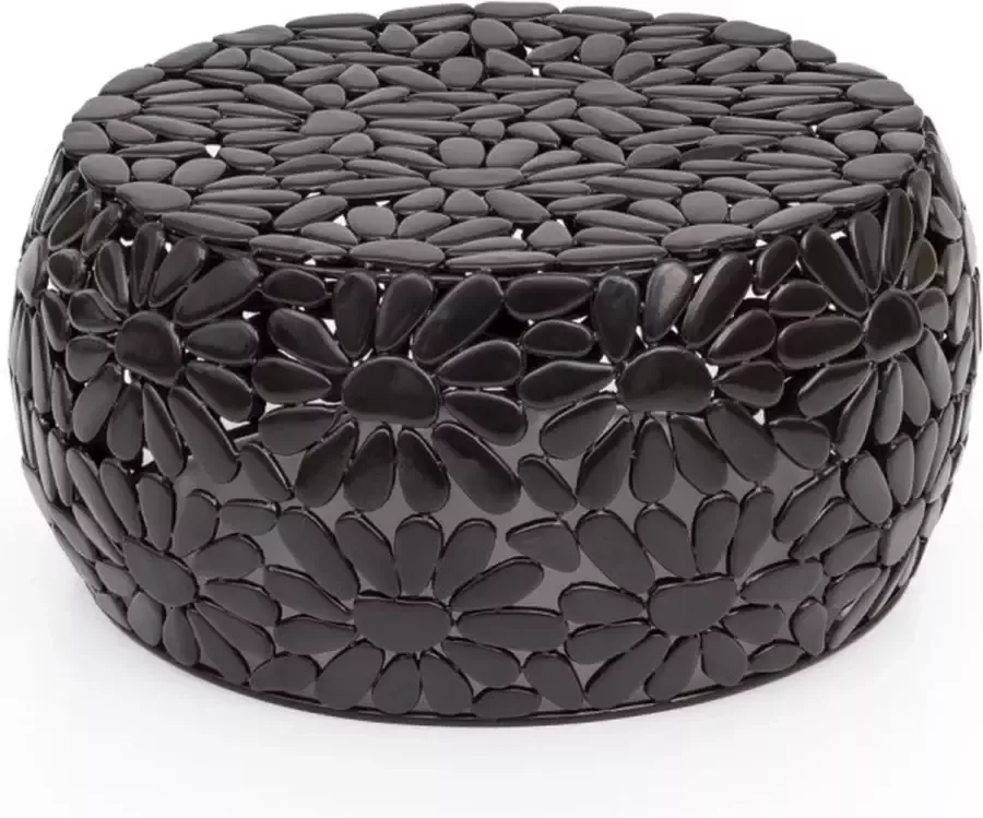 Perfecthomeshop Bijzettafel Zwart Metaal 56 cm – Salontafel Uniek Design – Duurzaam Geproduceerd Tafeltje