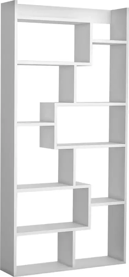 Perfecthomeshop Boekenrek Boekenkast Wit 90x182x22cm Presentatie kast Open kast Wandkast