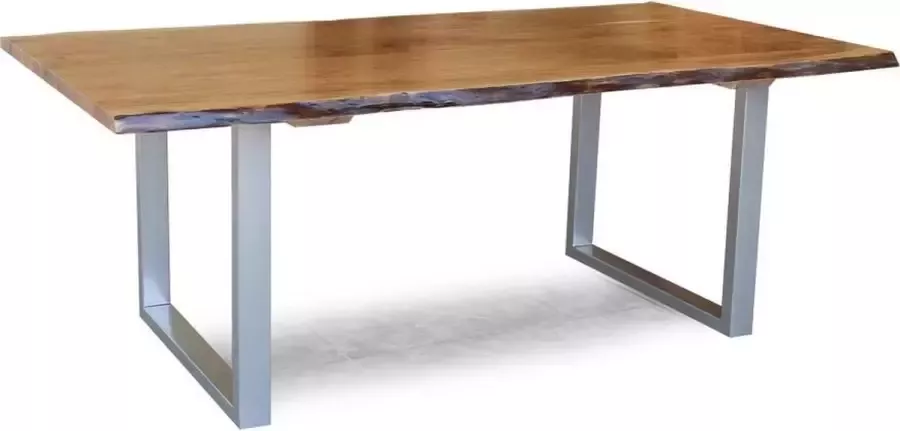 Perfecthomeshop Boomstam tafel 160 cm 76x160 cm – Eettafel Duurzaam Materiaal – Boomstamtafel Industrieel - Foto 1