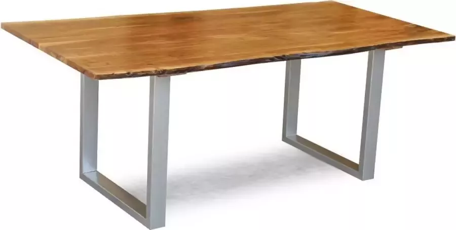Perfecthomeshop Boomstam tafel 200 cm 76x200 cm – Eettafel Duurzaam Materiaal – Boomstamtafel Industrieel