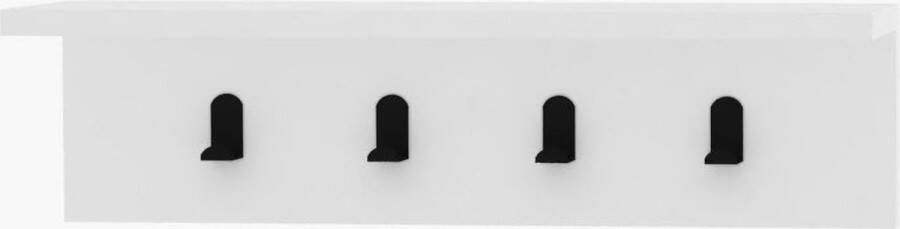 Perfecthomeshop Moderne Kapstok Stijlvol Wit 60x14 5x16 3cm Duurzaam Melamine - Foto 2