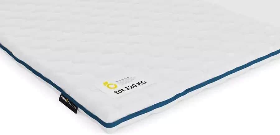 Perfectmatras Latex Hydrogel Topper – 100x200 Cm – Koele Matras Topper Met Wasbare Tijk – Koud Topdekmatras – Hydrogel Relax