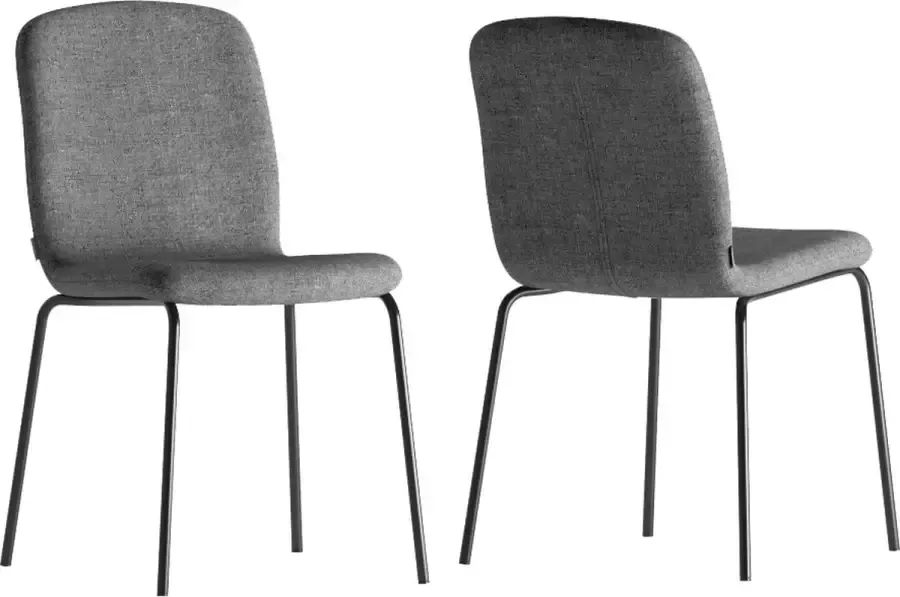 Perfecthomeshop Set van 2 Eetkamerstoelen Licht Grijs Grijze Design Eettafelstoel Unieke Eettafel Stoelen Grijs Sanou