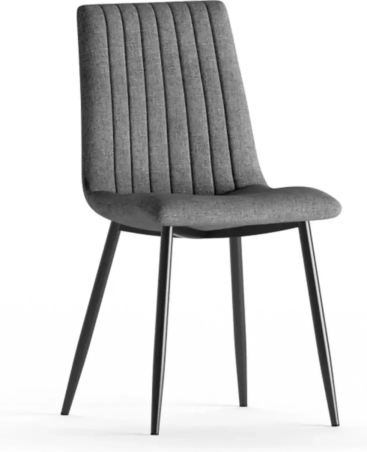 Perfecthomeshop Set van 2 Eetkamerstoelen Licht Grijs Grijze Eettafel Stoelen Grijze Eetkamerstoel Shaw