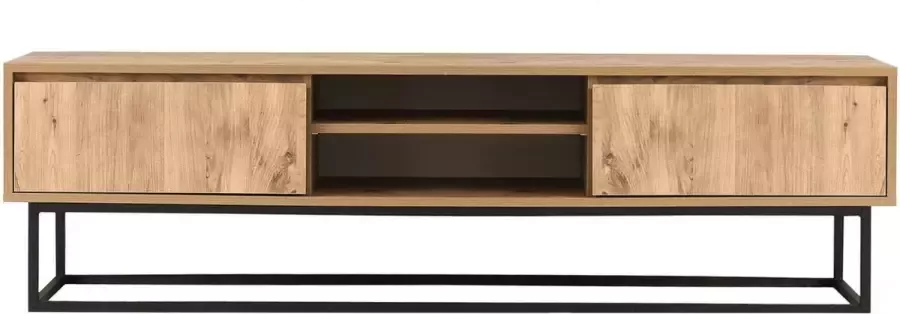 Perfecthomeshop Staand Retro TV-meubel Hout Metalen frame 140x40x50cm
