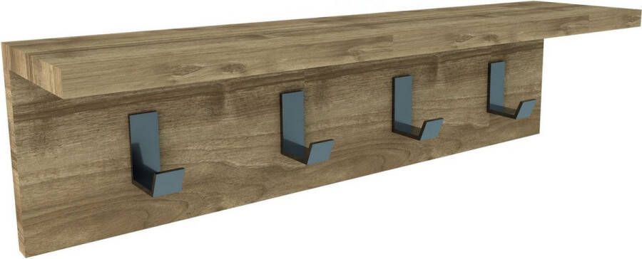 Perfecthomeshop Stijlvolle Kapstok Walnoot Design 60x14 5x16 3cm Duurzaam Melamine Materiaal - Foto 2