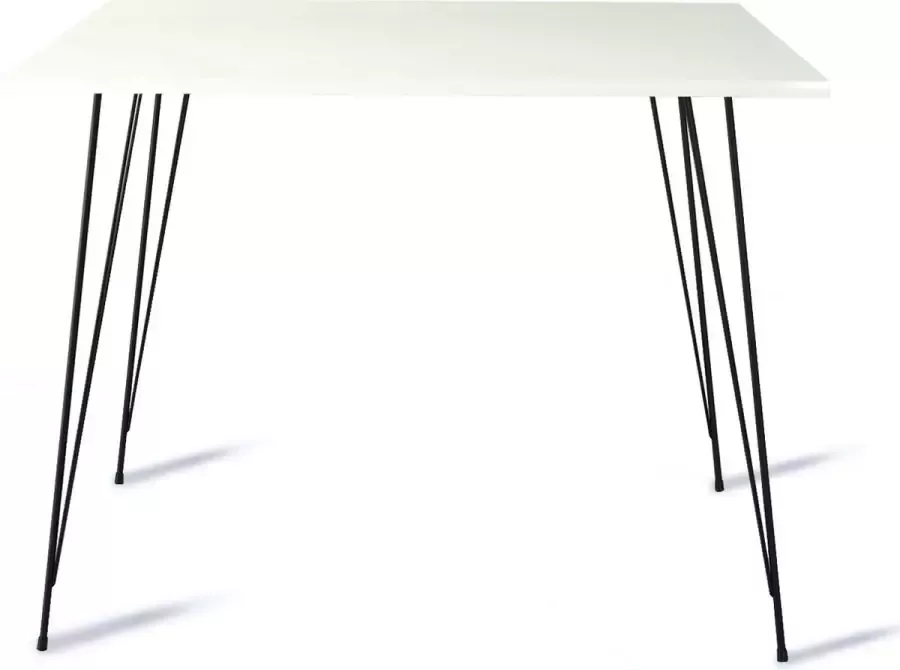 Tafel Glanzend wit 90x75x90 cm eettafel Glanzend wit Tobias kleine eettafel Klein tafeltje