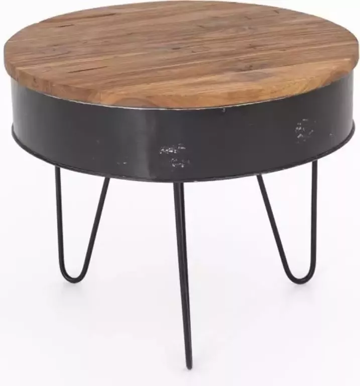Perfecthomeshop Vintage bijzettafel 50x60 cm – Bijzettafeltje Duurzaam Geproduceerd – Retro Design tafeltje
