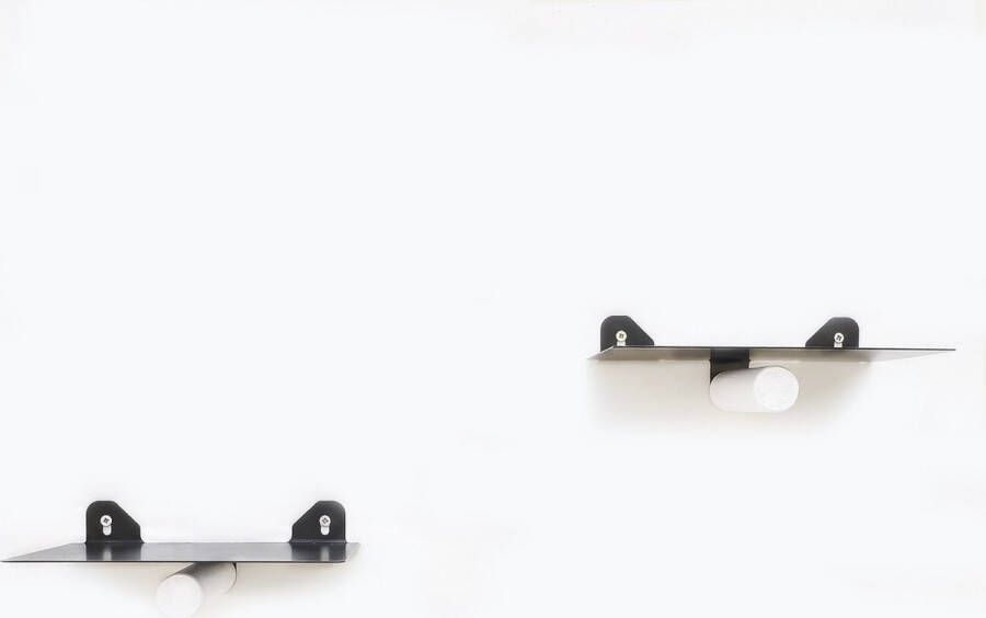 Asir decoratieve metalen wandplank. 100% METAAL. Breedte: 21 cm Hoogte: 6 cm Diepte: 15 cm (2 stuks). Kan aan de muur worden bevestigd