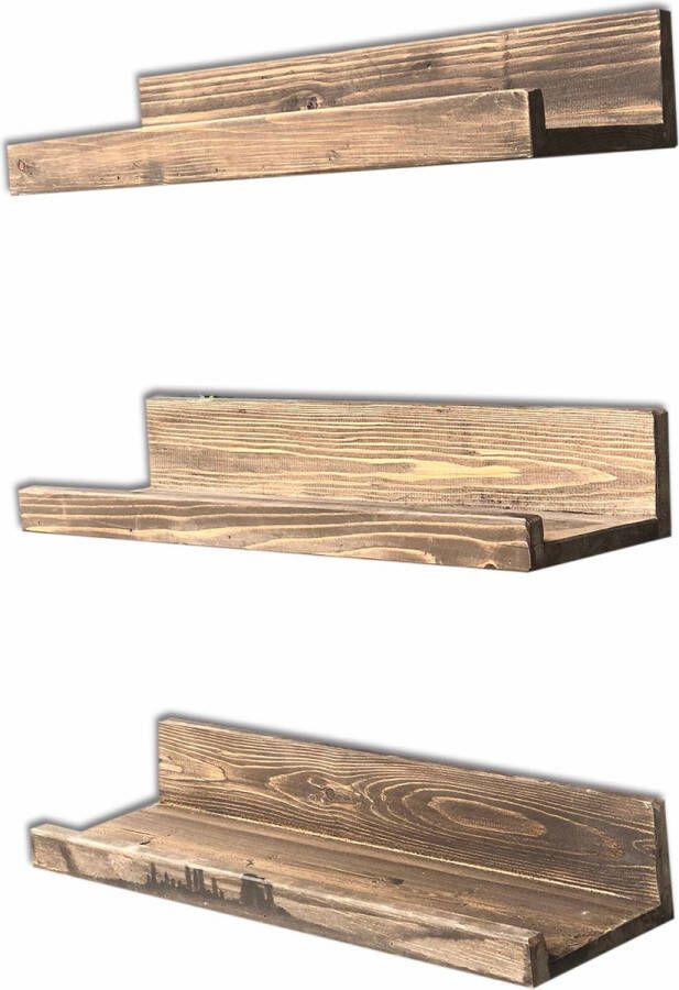 Perfecthomeshop Wandplank Walnoot Stijlvolle 50x6x13cm Duurzaam Sparrenhout Perfect voor elk interieur wandrek