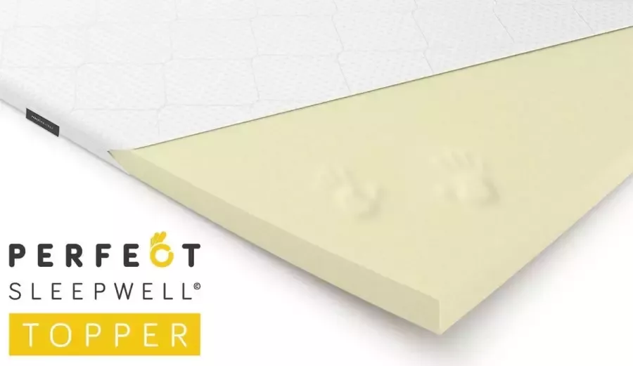 Perfectmatras Traagschuim topper 110x200 – Matrastoppers Nasa Memory Schuim – Wasbare Hoes Met Aloë Vera – Sleepwell