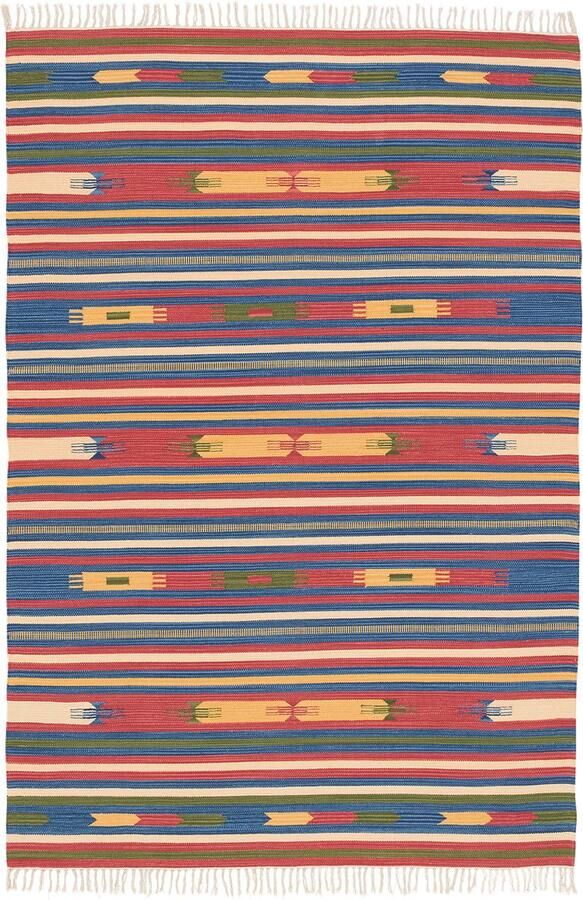 Pergamon Vloerkleed Katoen Natuur Kelim Vloerkleed Lina Gestreept - Foto 2