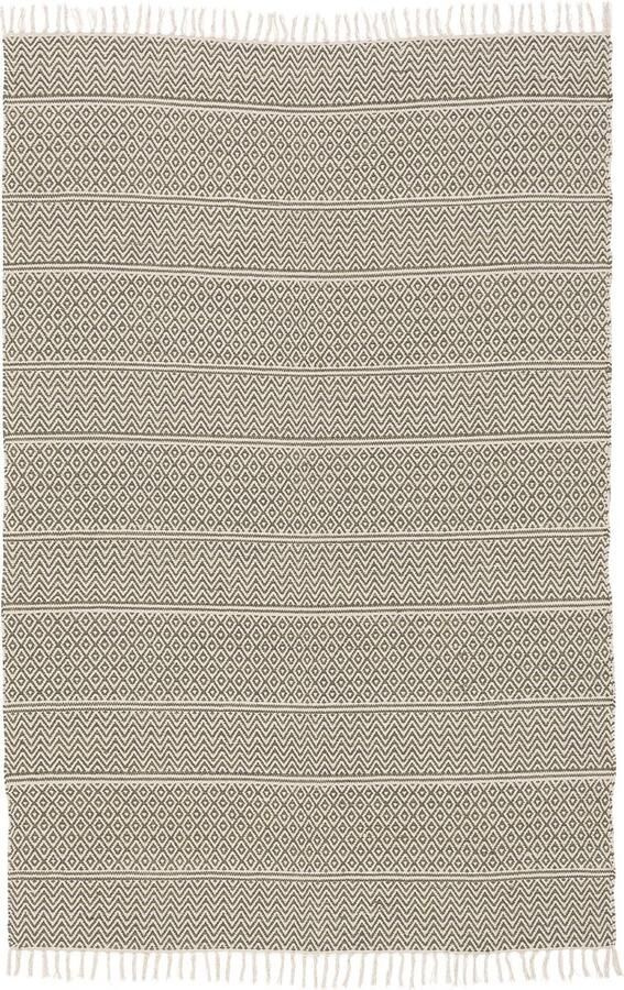 Pergamon Vloerkleed Kilim Sandy Baumwolle Naturteppich Streifen