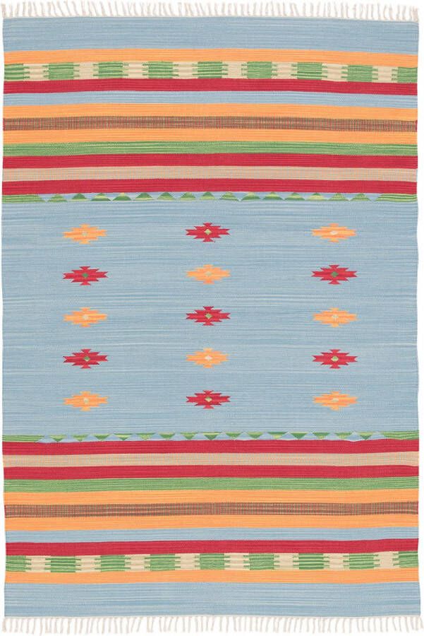 Pergamon Vloerkleed Katoen Natuur Kelim Vloerkleed Lina Gestreept - Foto 3