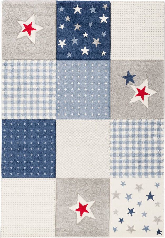 Pergamon Vloerkleed Kinderen Maui Kids plaid sterren